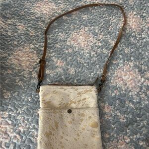 Stylish Cream and Brown Women's Bag